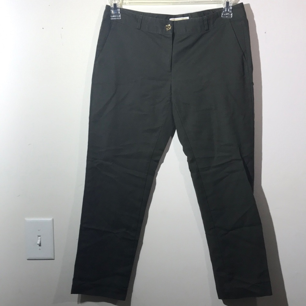 MICHAEL KORS OLIVE GREEN CROPPED PANTS 8P